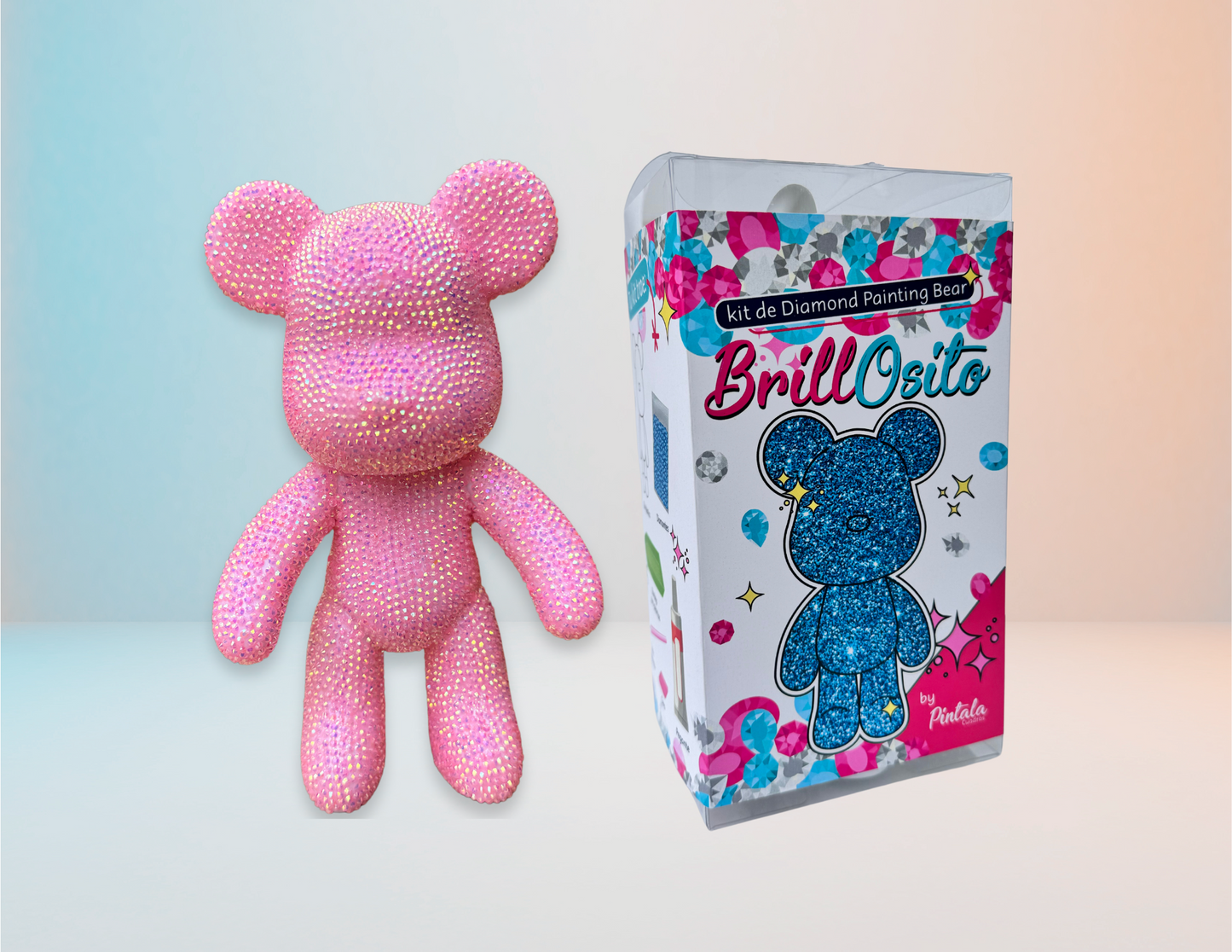 Brillosito Color Rosado - Osito para hacer Por Diamantes