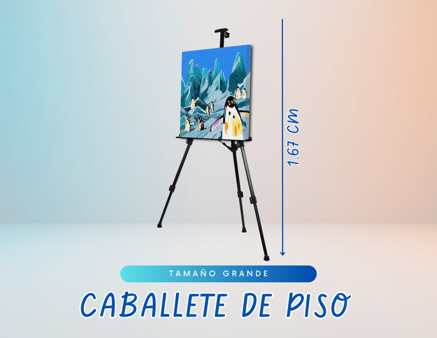 Multi Caballete - Trípode para Pintar (Doble Tamaño 167 cm y 54 cm Altura)