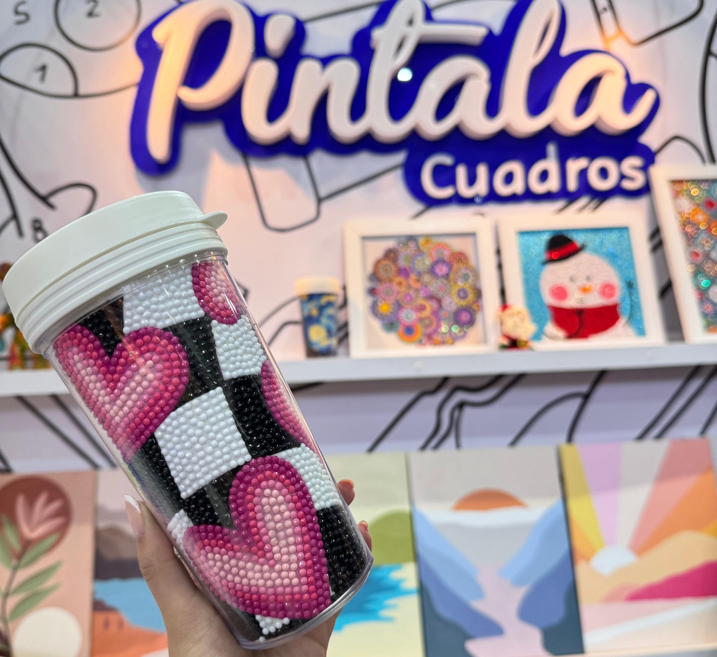 Corazones Ajedrez - Mug para hacer con Diamantes
