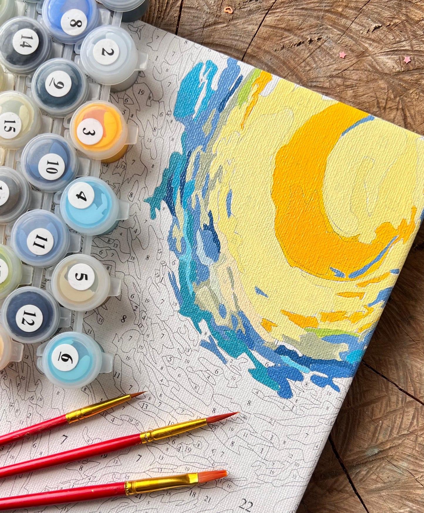 Noche Estrellada Van Gogh - Kit de Pinturas por Números