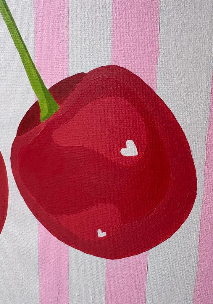 Cerezas - Kit de Pinturas por Números 30x40cm - Nivel para Principiantes