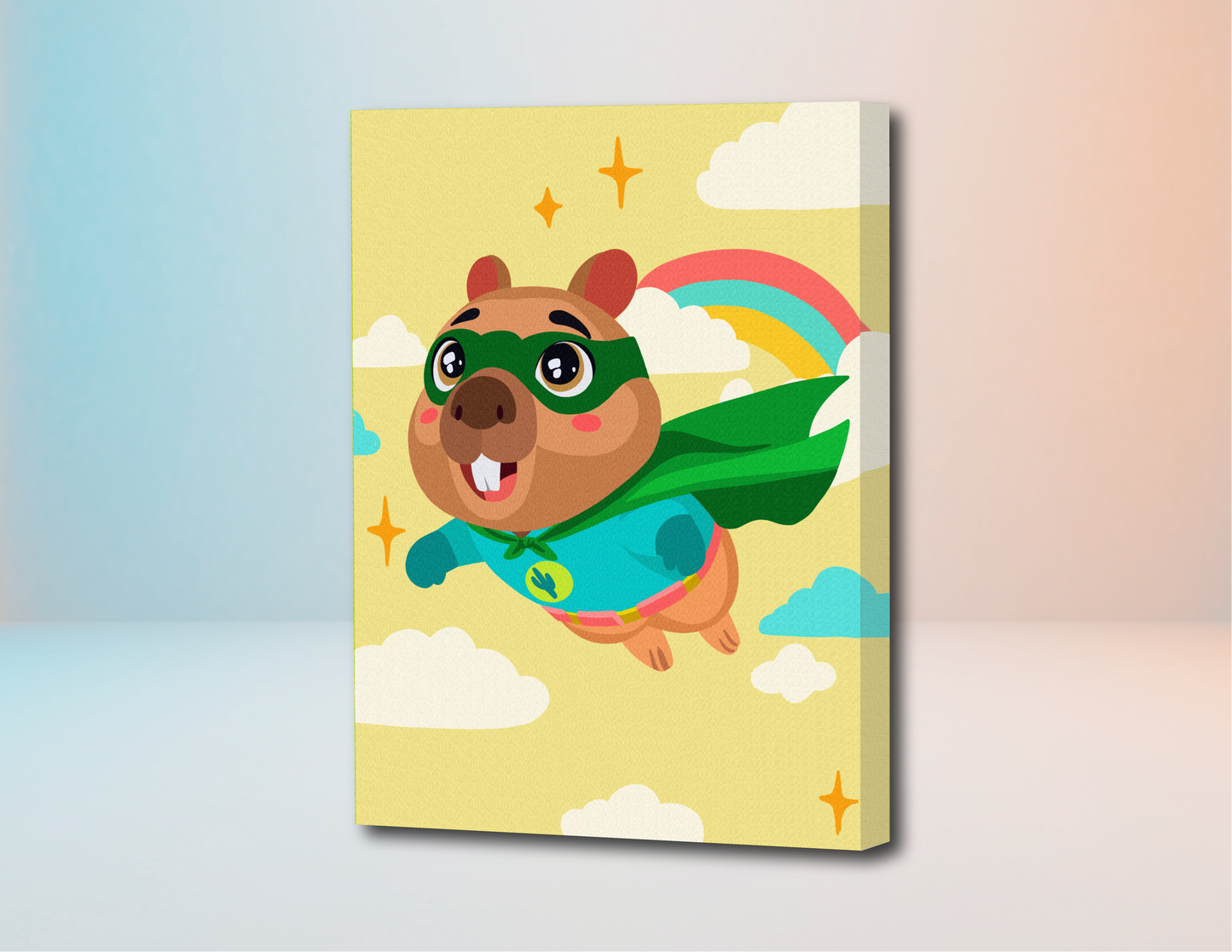 Capibara - Chigüiro - Kit de Pinturas por Números Para Niños