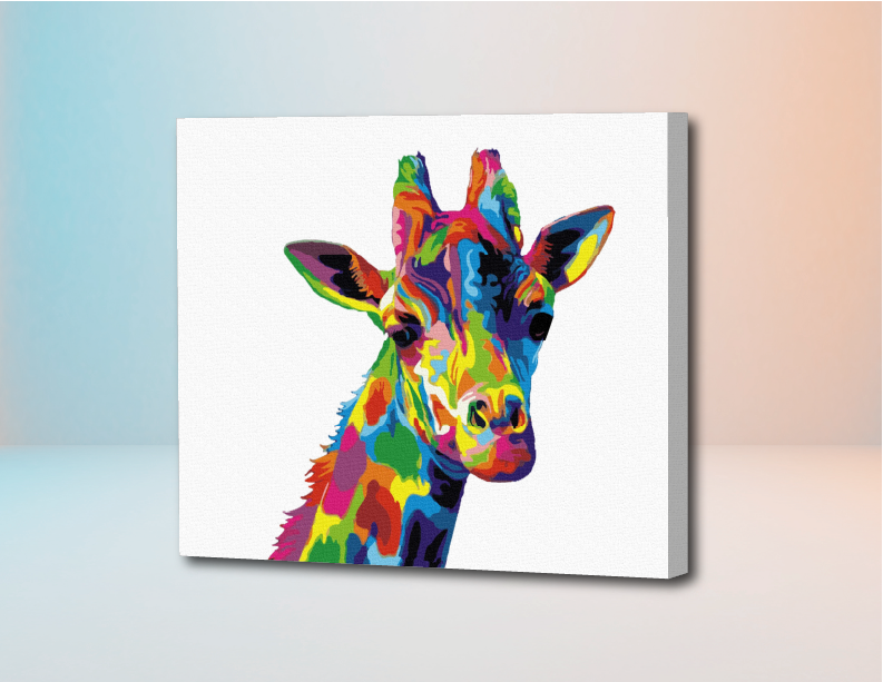 Jirafa Colores - Kit de Pinturas por Números -