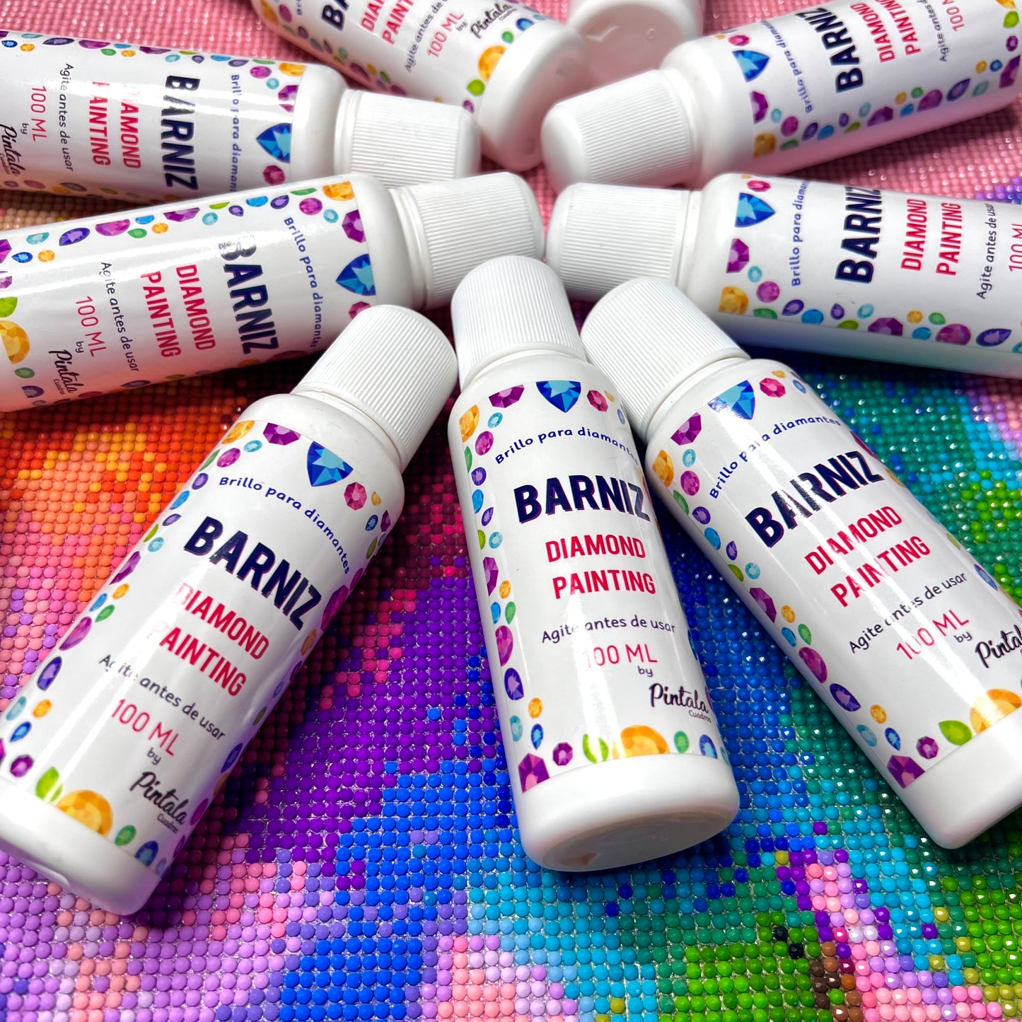 Barniz GLOW Para Kits de Diamantes by Píntala Cuadros //NO SIRVE PARA KITS DE PINTURA NI DE PIEDRITA
