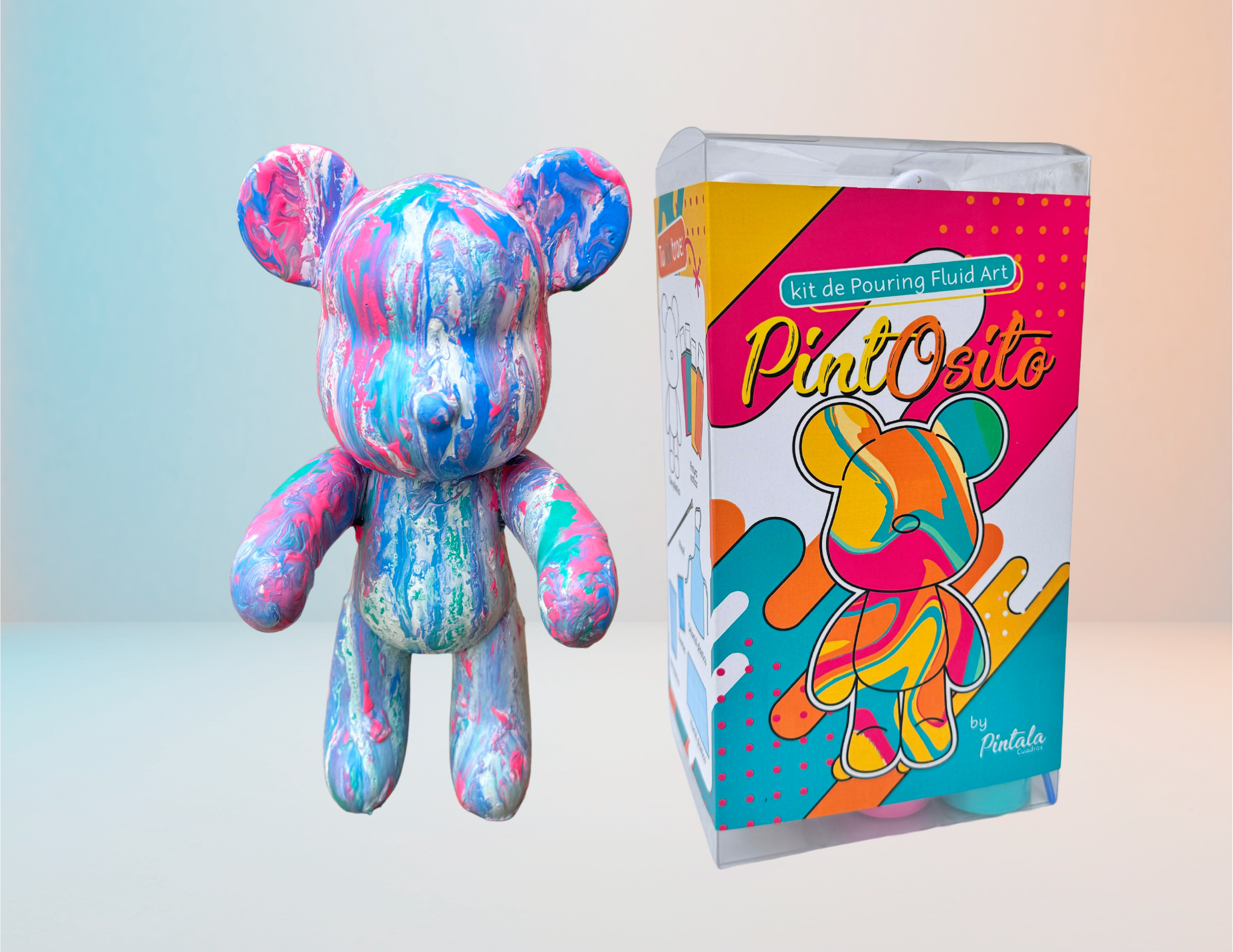 Pintosito Colores Pasteles - Osito Fluid Bear para Derramar Pintura