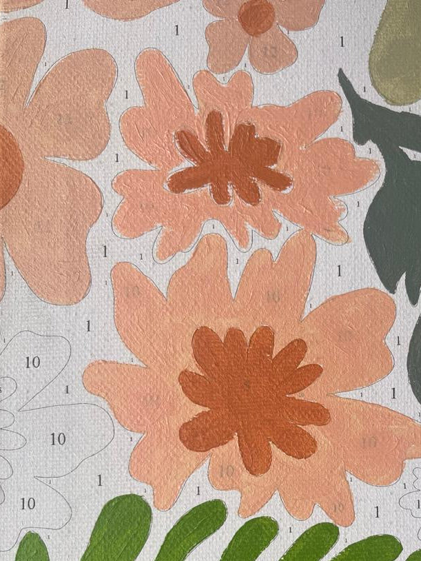 Floripondia  - Kit de Pinturas por Números 30x40cm - Nivel Para Principiantes