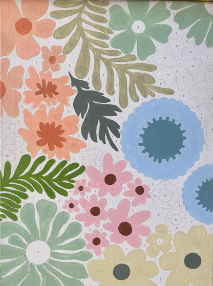Floripondia  - Kit de Pinturas por Números 30x40cm - Nivel Para Principiantes