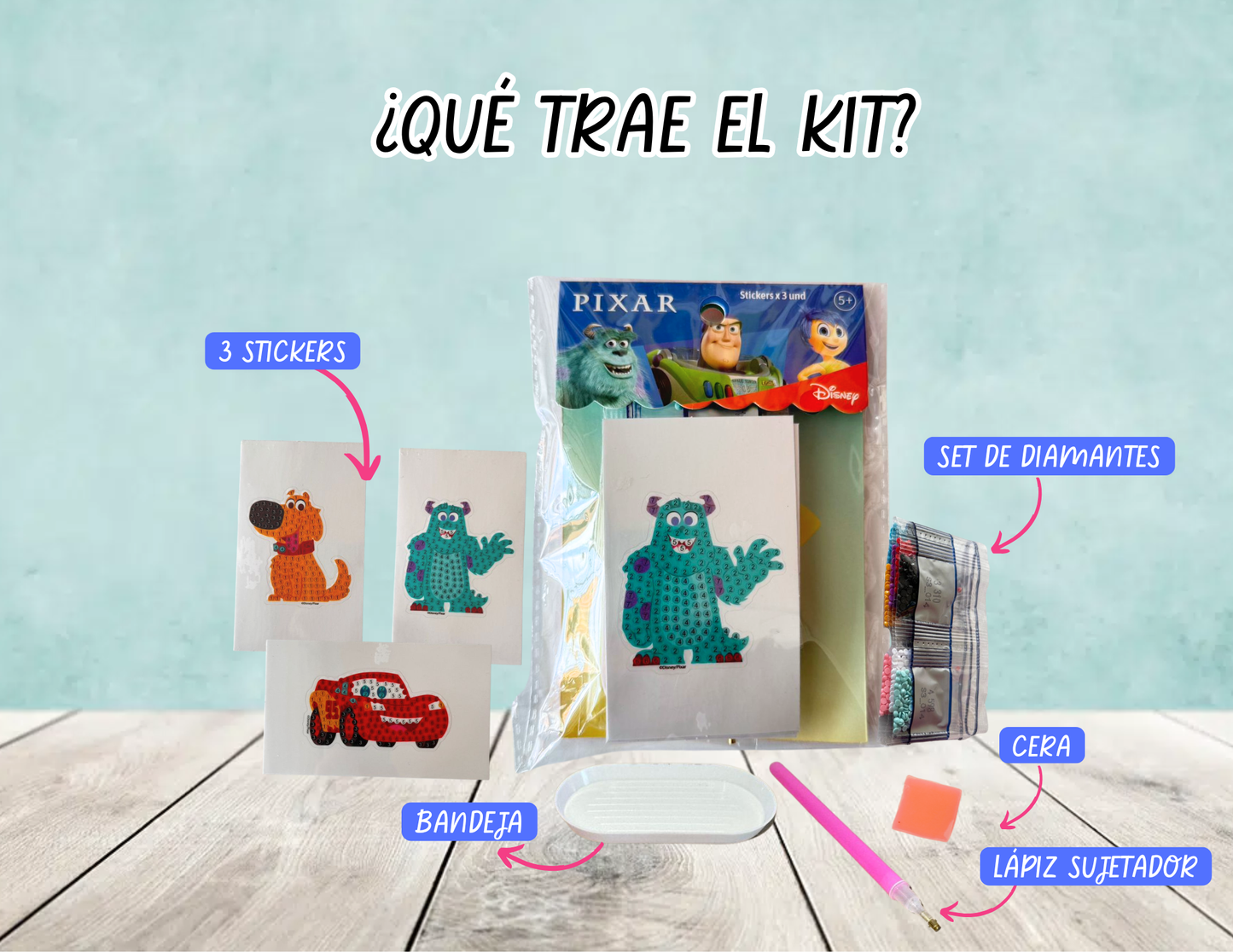 Monsters Inc - Stickers para hacer con Diamantes