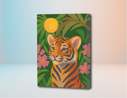 Bebé Tigre  - Kit de Pinturas por Números Para Niños - 10% POR VACACIONES DESCUENTO - TU PEDIDO SERA ENVIADO A PARTIR DEL 9 DE ENERO