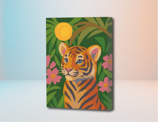 Bebé Tigre  - Kit de Pinturas por Números Para Niños - 10% POR VACACIONES DESCUENTO - TU PEDIDO SERA ENVIADO A PARTIR DEL 9 DE ENERO