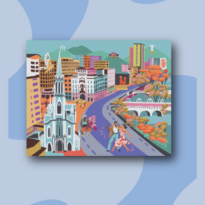 Cali  - Kit de Pinturas por Números - Nivel Intermedio