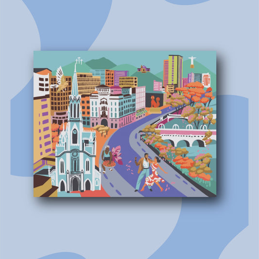 Cali  - Kit de Pinturas por Números - Nivel Intermedio