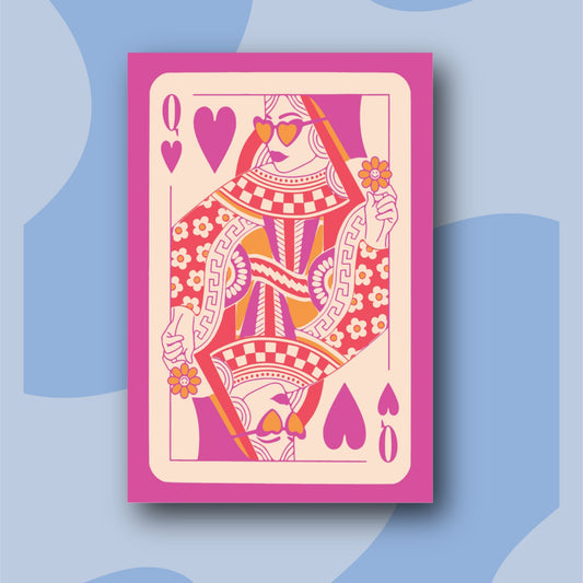 Carta Q Queen  - Kit de Pinturas por Números 30x40cm - Nivel para Principiantes