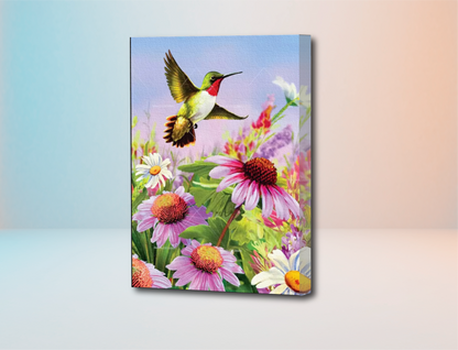 Colibrí Y Flor - Kit Por Diamantes