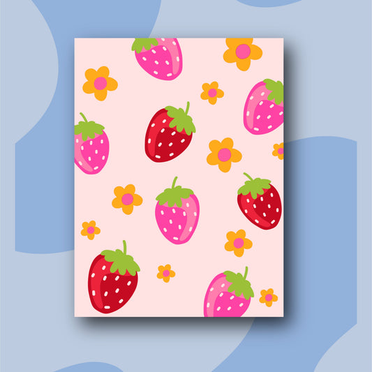 Fresitas  - Kit de Pinturas por Números 30x40cm - Nivel para Principiantes