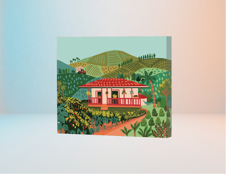 Finca Cafetera - Kit de Pinturas por Números 10% POR VACACIONES DESCUENTO - TU PEDIDO SERA ENVIADO A PARTIR DEL 9 DE ENERO