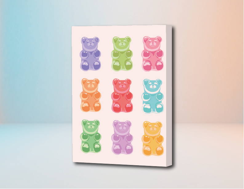 Gummy Bear   - Kit de Pinturas por Números 30x40cm 10% POR VACACIONES DESCUENTO - TU PEDIDO SERA ENVIADO A PARTIR DEL 9 DE ENERO