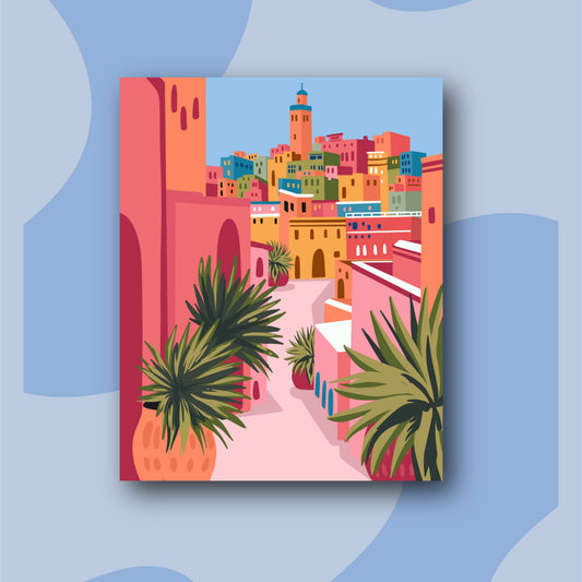 Marruecos   - Kit de Pinturas por Números - Nivel Intermedio