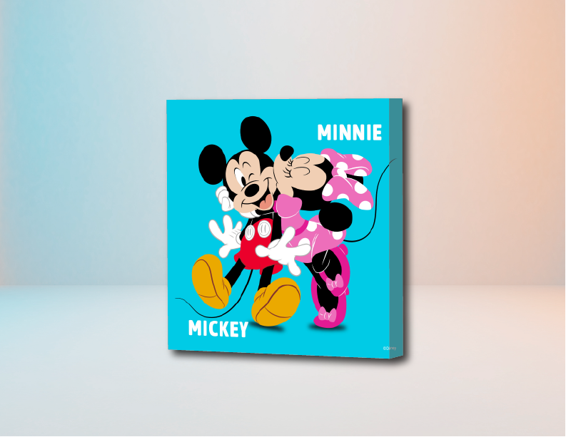 Mickey y Minnie -Kit Por Diamantes para Niños