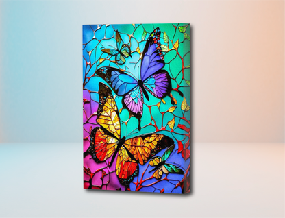 Mariposa Vitral - Kit Por Diamantes