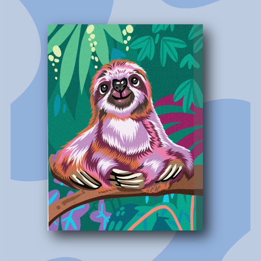 Oso Perezoso- Kit de Pinturas por Números - Nivel Intermedio
