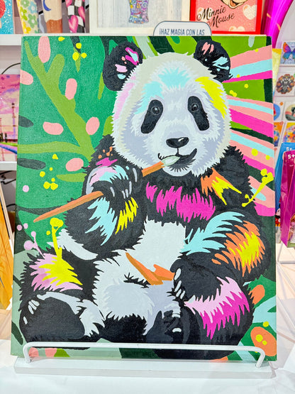 Panda Adulto - Kit de Pinturas por Números - Nivel Intermedio