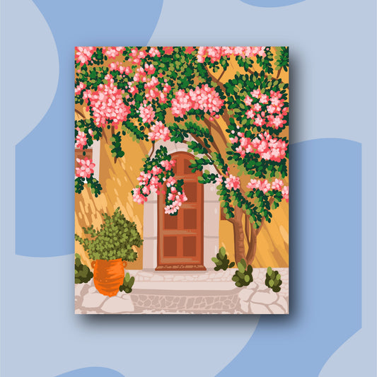 Puerta Floral - Kit de Pinturas por Números - Nivel Intermedio