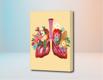 Pulmones  - Kit de Pinturas por Números 10% POR VACACIONES DESCUENTO - TU PEDIDO SERA ENVIADO A PARTIR DEL 9 DE ENERO
