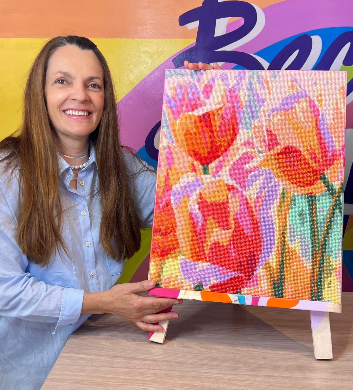 Tres Tulipanes  -Kit Por Diamantes