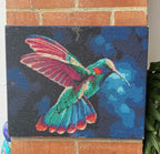 Colibrí Fondo Azul  - Kit Por Diamantes
