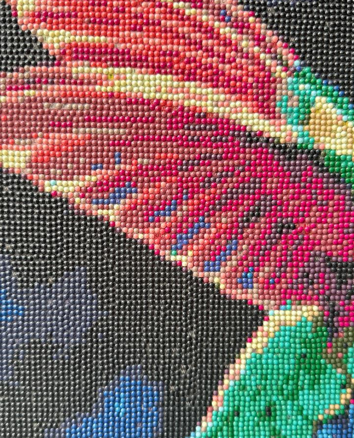Colibrí Fondo Azul  - Kit Por Diamantes