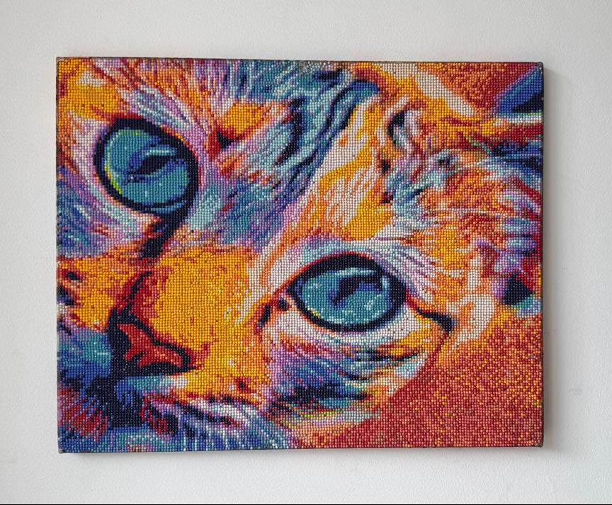 Gato Ojos  - Kit por Diamantes