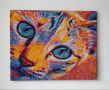 Gato Ojos  - Kit por Diamantes