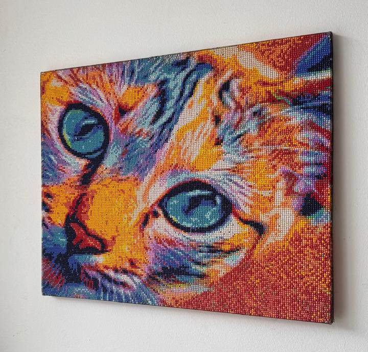 Gato Ojos  - Kit por Diamantes