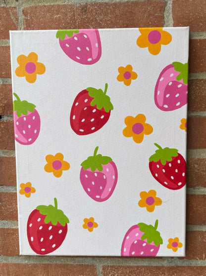 Fresitas  - Kit de Pinturas por Números 30x40cm - Nivel para Principiantes
