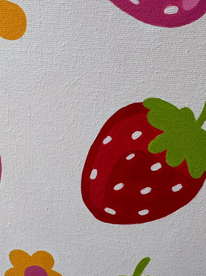 Fresitas  - Kit de Pinturas por Números 30x40cm - Nivel para Principiantes