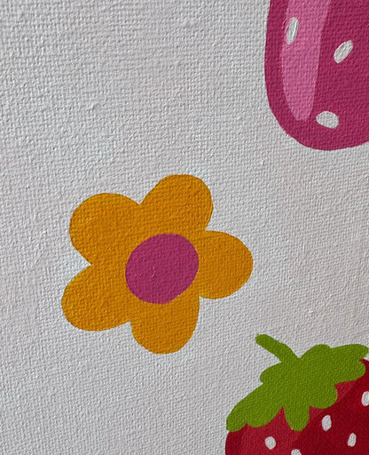 Fresitas  - Kit de Pinturas por Números 30x40cm - Nivel para Principiantes