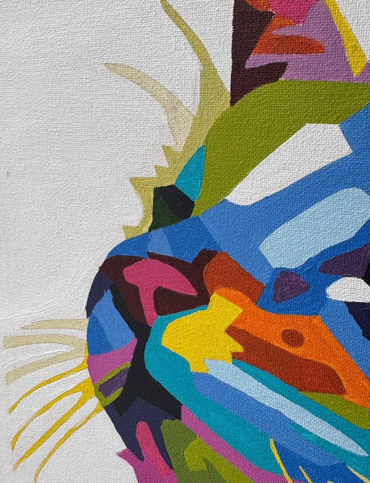 Gato Michu  - Kit de Pinturas por Números - Para Principiantes