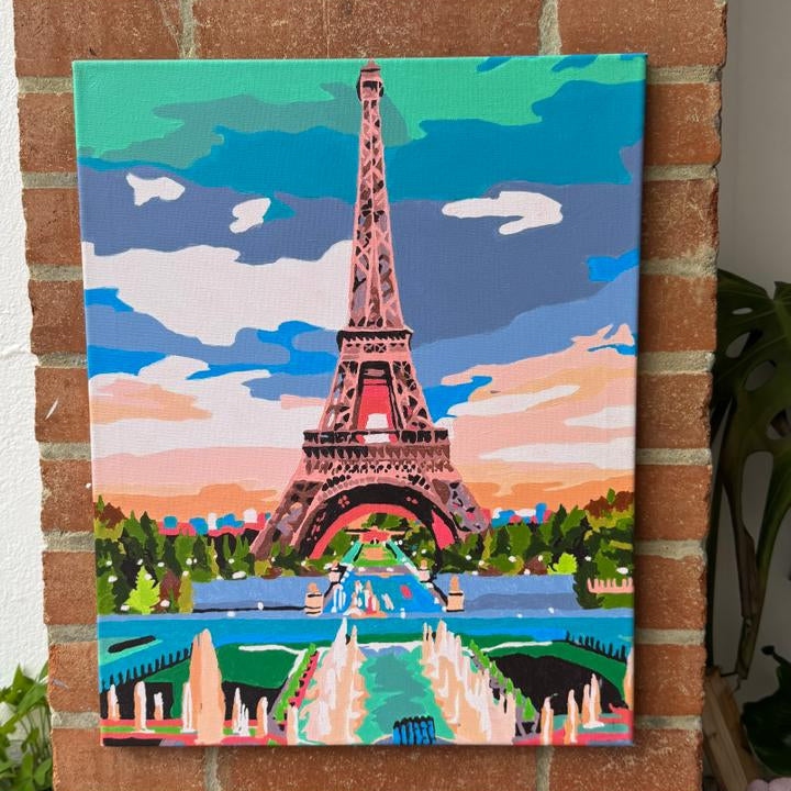 Fuentes en Paris - Kit de Pinturas por Números - Nivel Intermedio