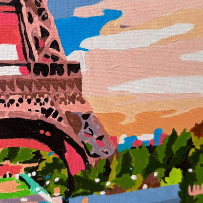 Fuentes en Paris - Kit de Pinturas por Números - Nivel Intermedio