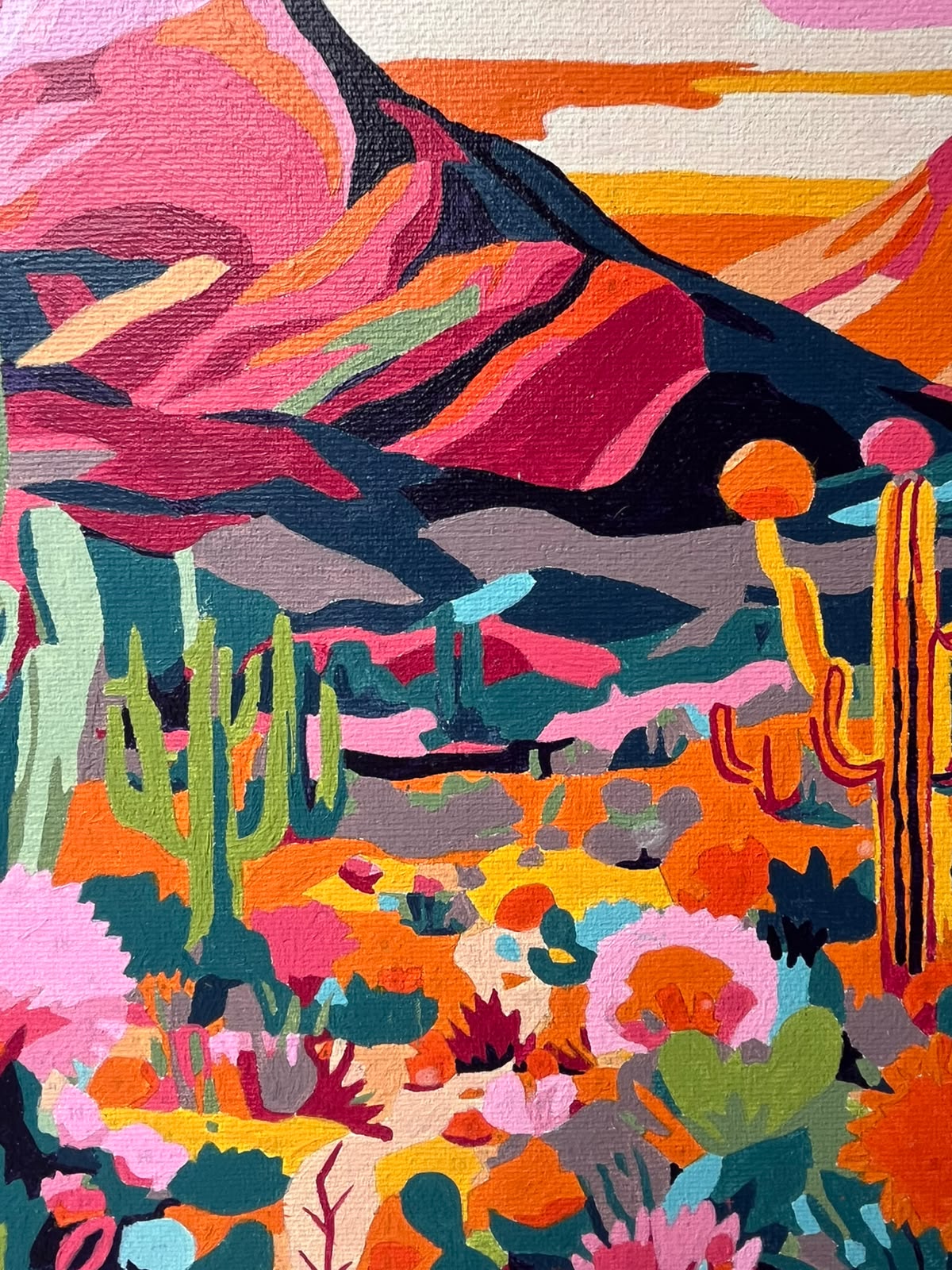 Desierto- Kit de Pinturas por Números 30x40cm - Nivel para Principiantes