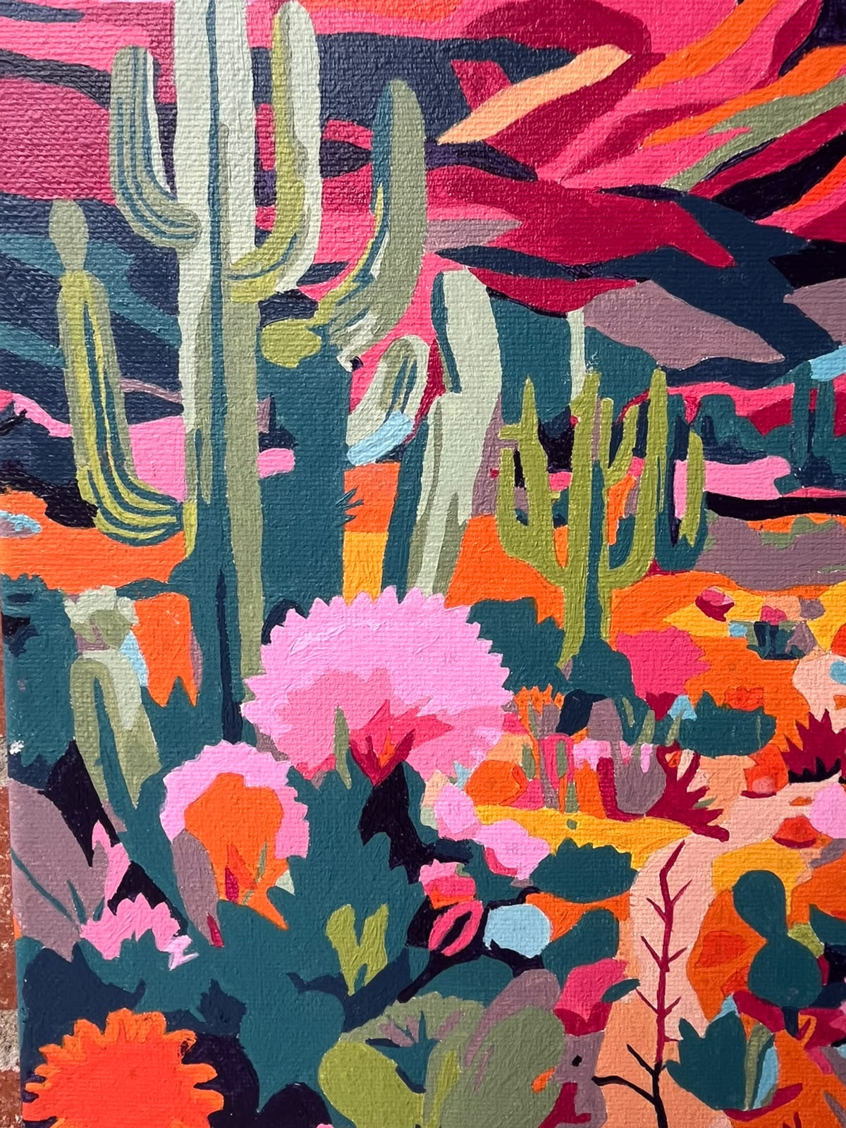 Desierto- Kit de Pinturas por Números 30x40cm - Nivel para Principiantes