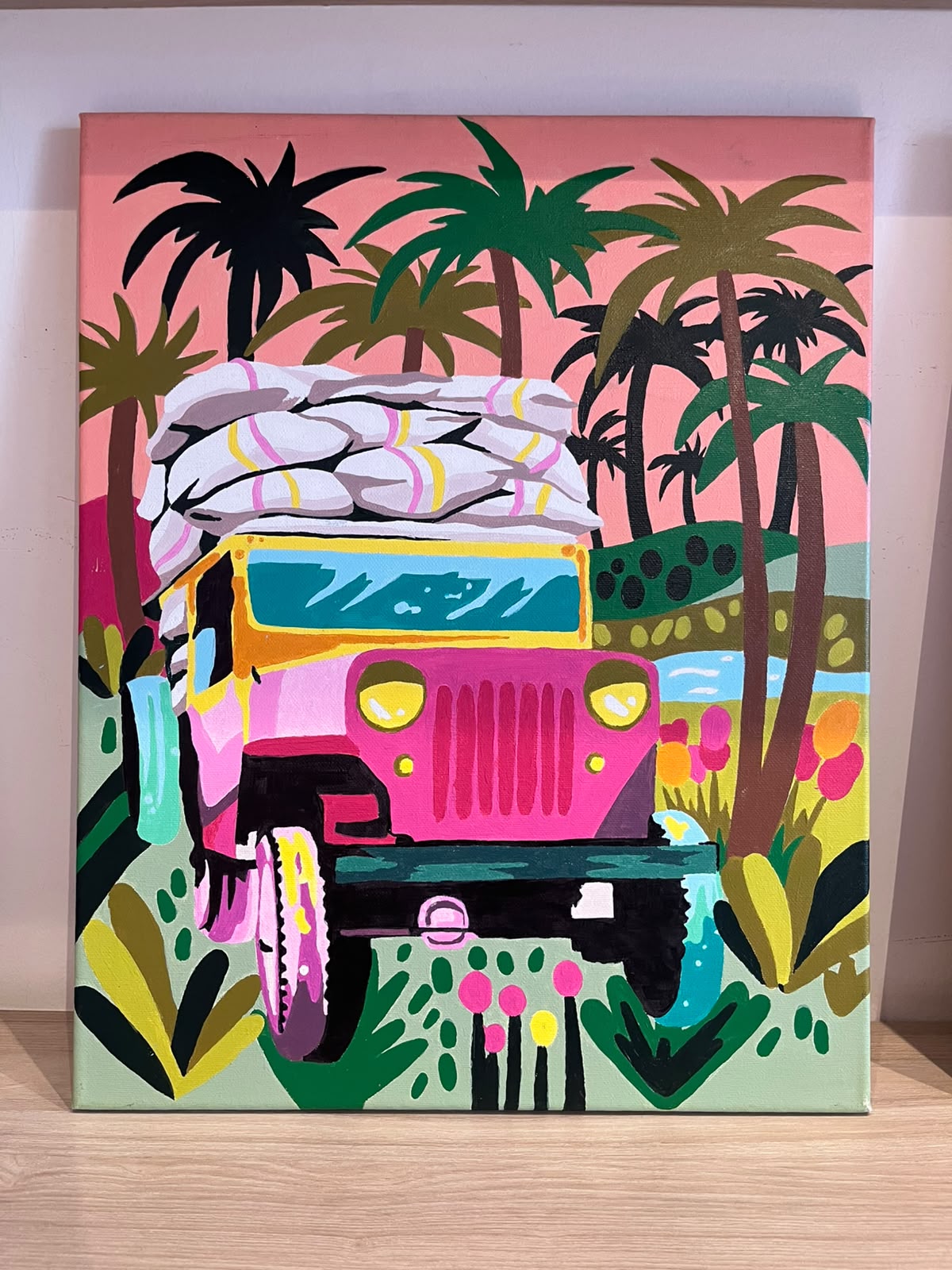 Camioneta Willys - Kit de Pinturas por Números - Nivel para Principiantes