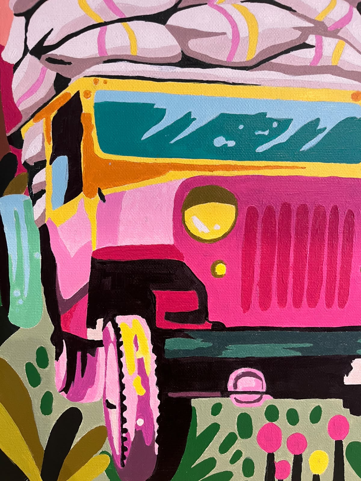 Camioneta Willys - Kit de Pinturas por Números - Nivel para Principiantes
