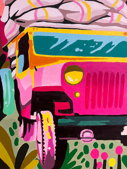 Camioneta Willys - Kit de Pinturas por Números - Nivel para Principiantes