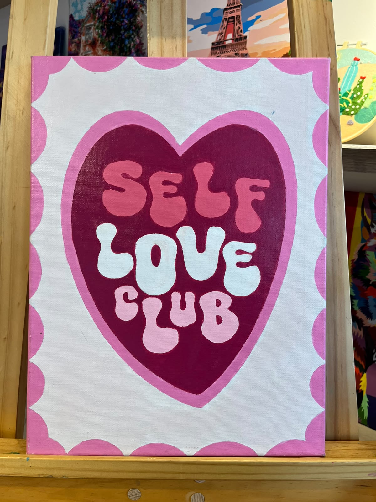 Self Love Club   - Kit de Pinturas por Números 30x40cm - Nivel para Principiantes