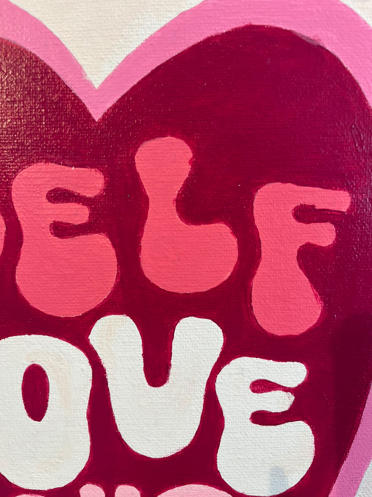 Self Love Club   - Kit de Pinturas por Números 30x40cm - Nivel para Principiantes
