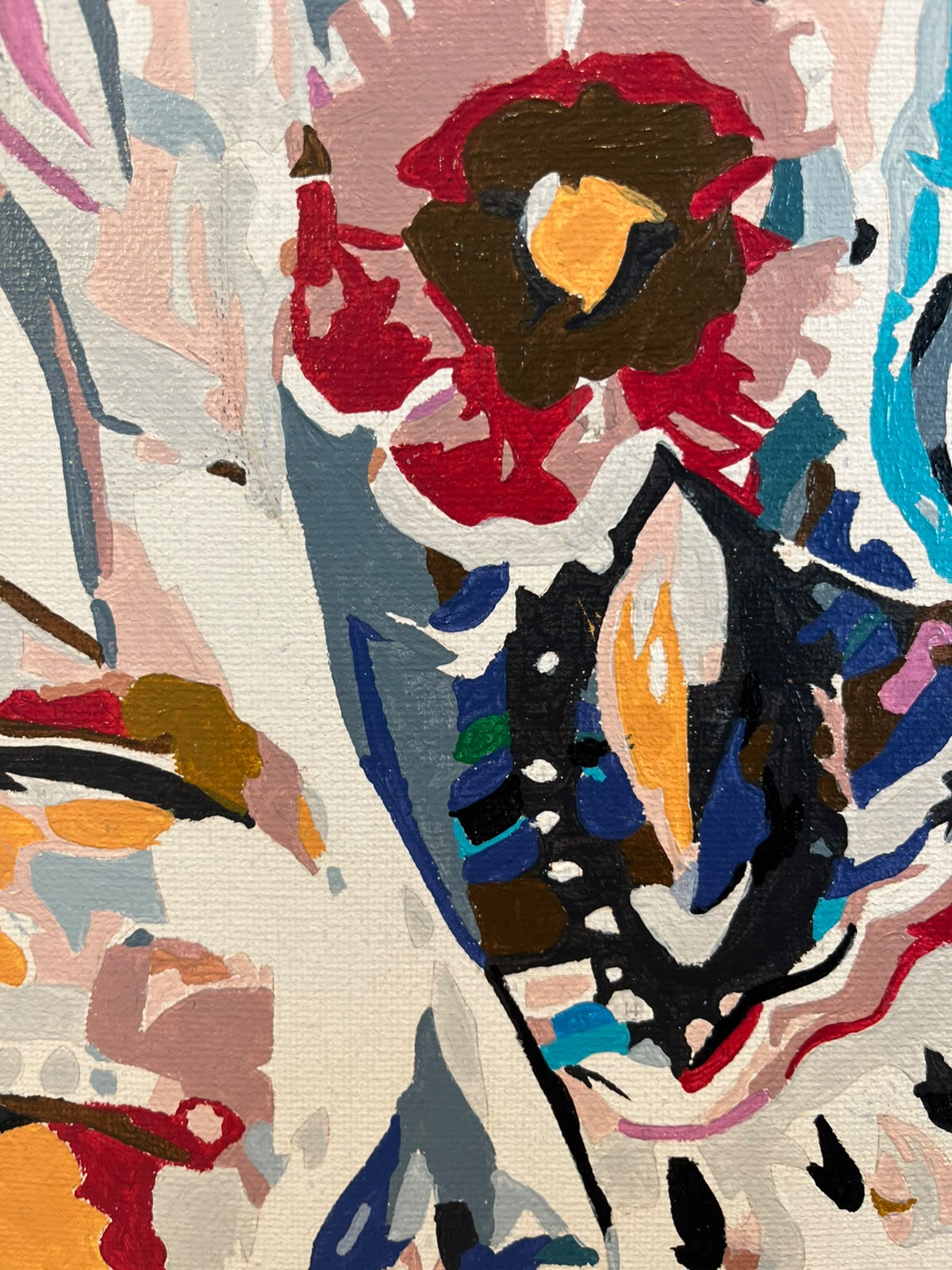 Elefantes Flores  - Kit de Pinturas por Números - Nivel Avanzado