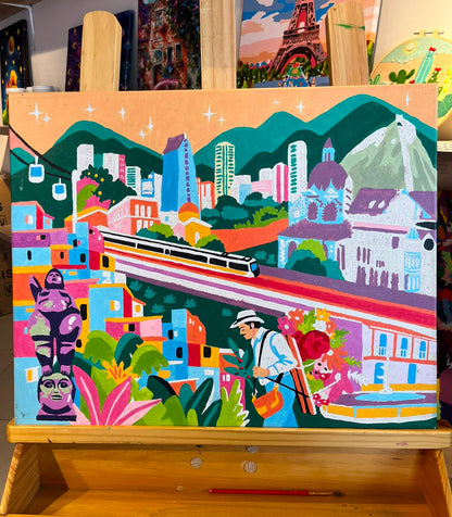 Medellin  - Kit de Pinturas por Números  - Nivel Intermedio