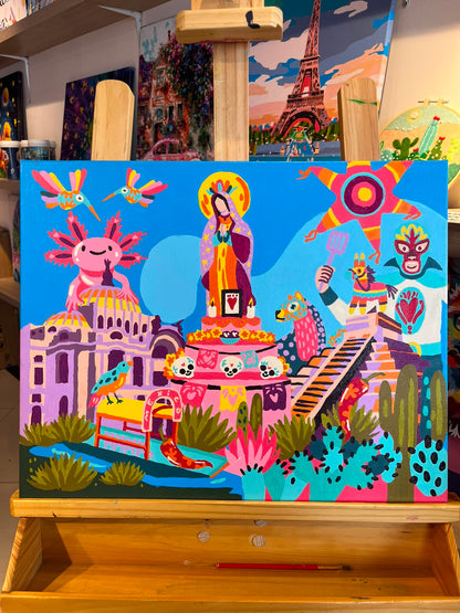 Mexico- Kit de Pinturas por Números - Nivel Intermedio